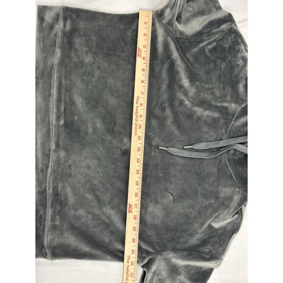 NWT Buffalo David Britton Gray Velour Hooded Sweatshirt Women’s Size M Cozy - Picture 3 of 8